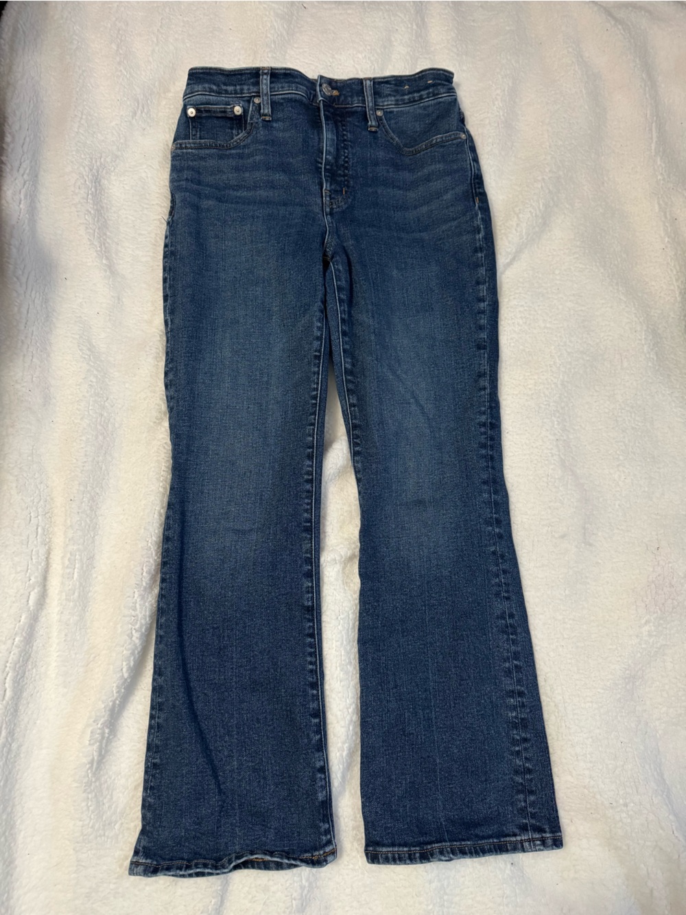 Madewell mid-Rise Kick Out Jeans - Blue Denim